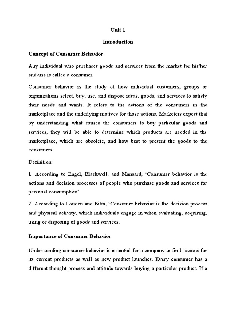 Understanding Consumer Behavior Basics | PDF | Marketing | Consumer ...