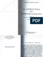 Merleau Ponty La Estructura Del Comportamiento