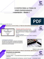 Gestión de Costos para La Toma de Decisiones Empresariales: Presentación - Sesión 1