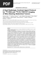 Download A Dual Radio Logic Contrast Agent Protocol for 18F-FDG and 18F-FLT PET-CT Imaging of Mice Bearing Abdominal Tumors by Matthias Bauwens SN66916099 doc pdf
