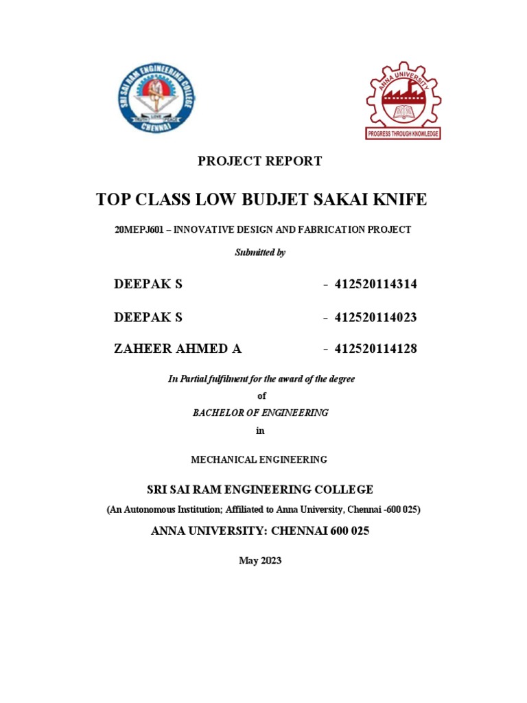 Live in Lab Knife Report PDF Knife Blade