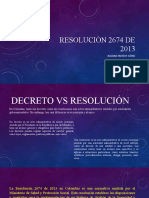 PRESENTACION RESOLUCIÓN 2674 DE 2013