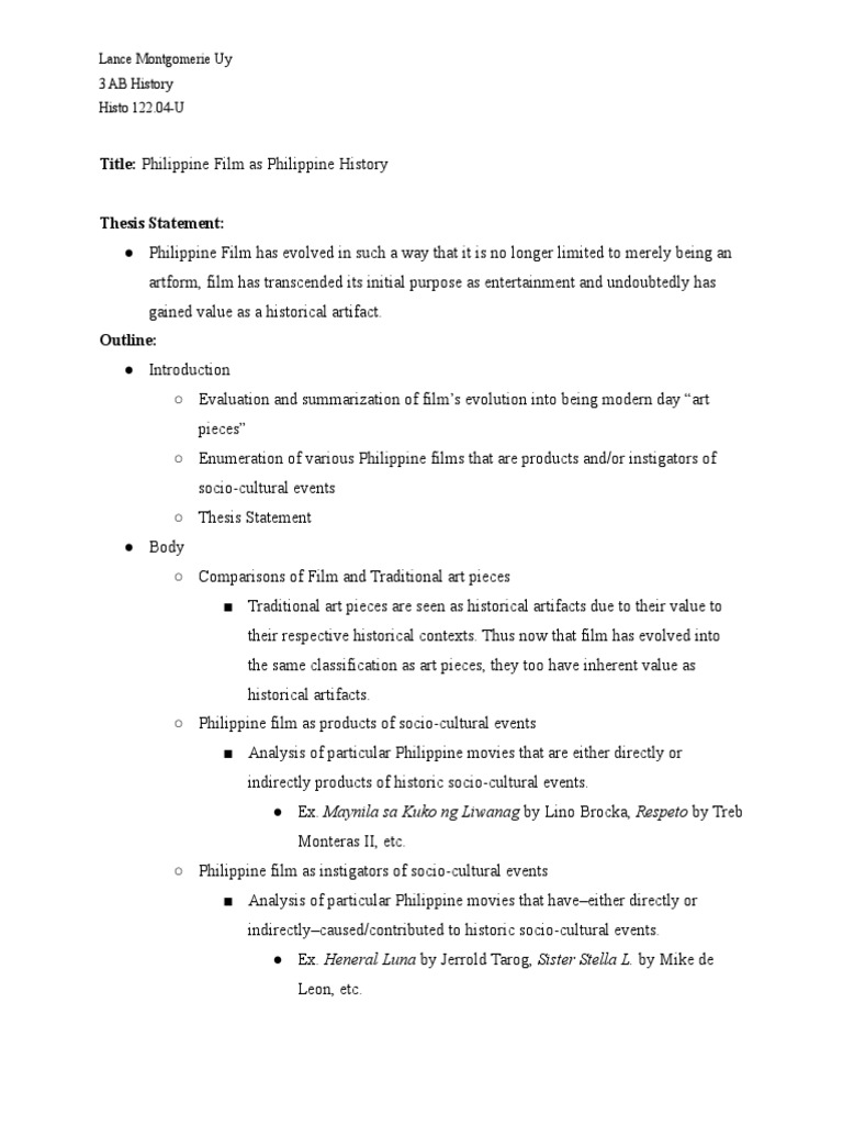 Histo 122 Topic Proposal | PDF | Politics | Social Science