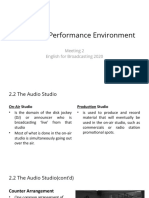 Meeting 2 - The Audio Performance Environment