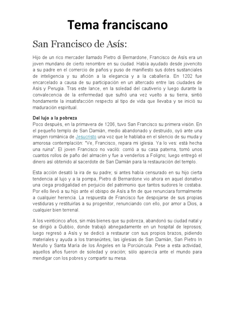 Biografia de San Francisco de Asis - 1706640711