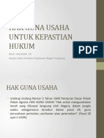 Hak Guna Usaha Untuk Kepastian Hukum