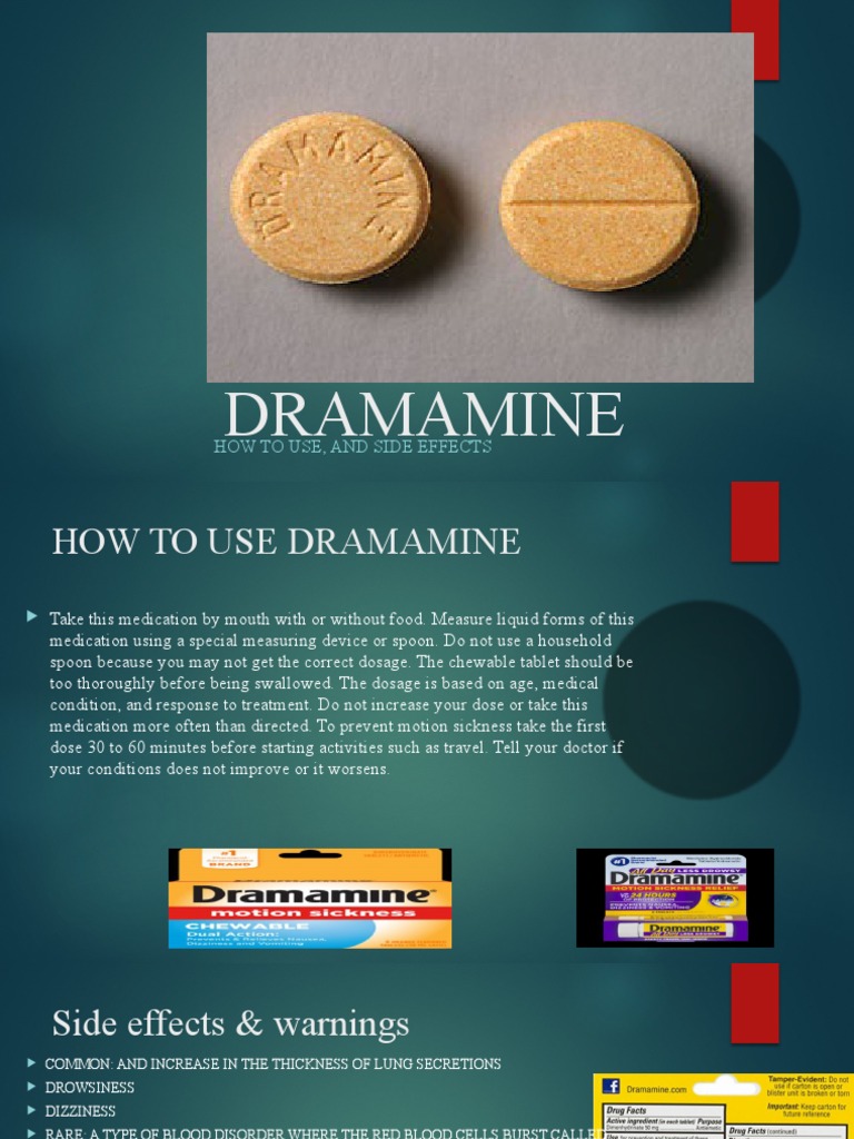 Dramamine: How To Use, and Side Effects | PDF