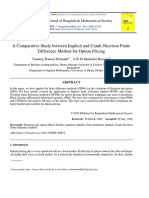 A Comparative Study Between Implicit and Crank-Nicolson Finite Difference Method For Option Pricing