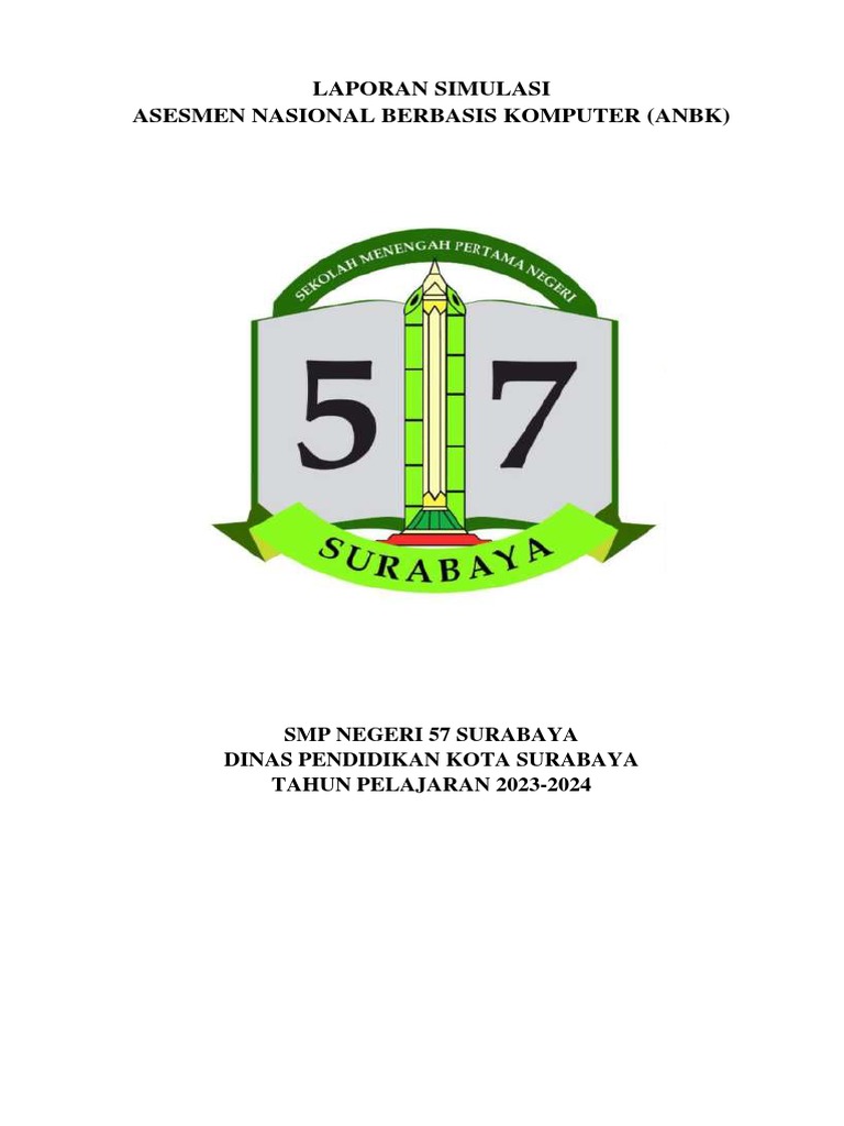 Laporan Simulasi ANBK SMPN 57 Surabaya | PDF