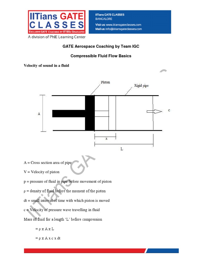 Compressible Fluid Flow Fundamentals | PDF | Fluid Dynamics | Gases