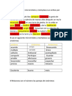 4 Lee El Siguiente Microrrelato y Reemplaza Sus Verbos Por Sinónimos