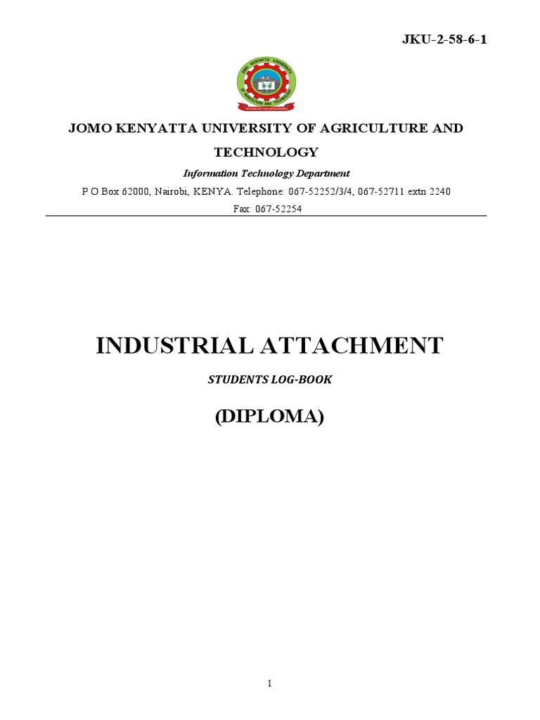 Industrial Attachment Logbook Template | PDF | Career & Growth