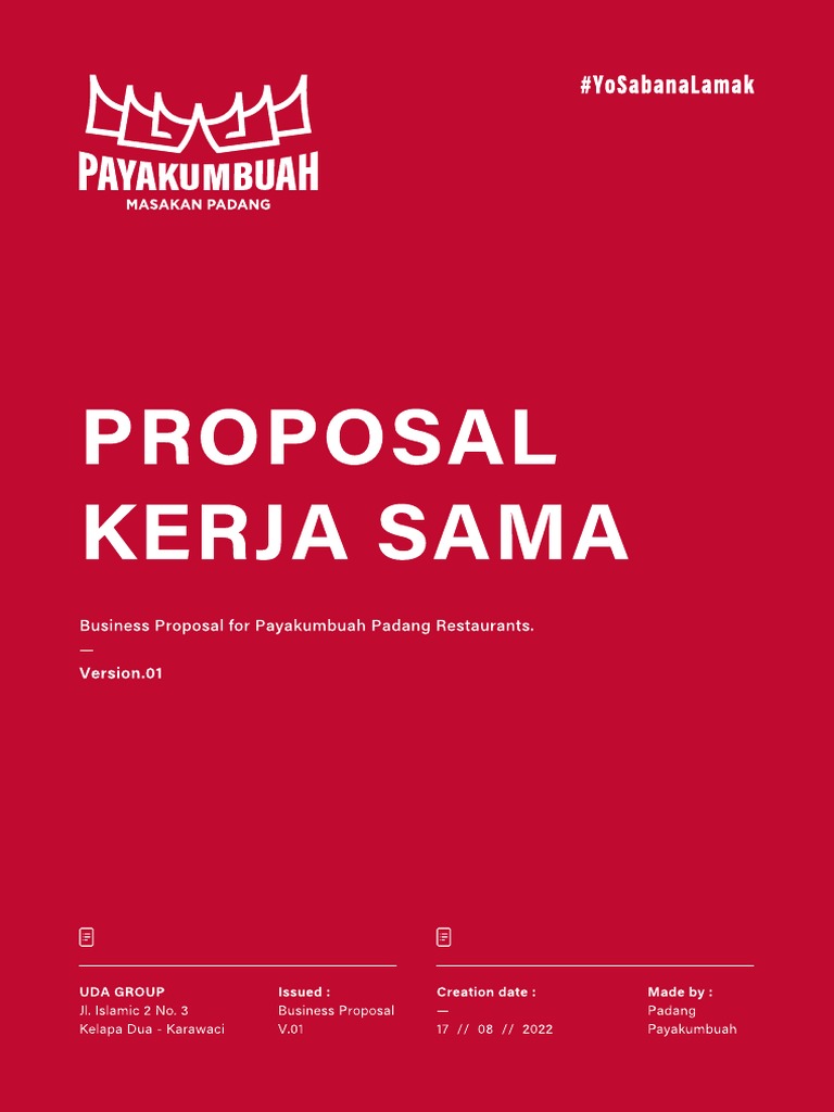 RM Padang Payakumbuah Proposal Kemitraan 2022 | PDF