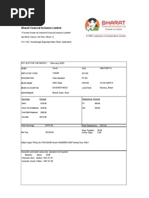 Pay Slip