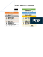 Liste Des Equipes de La Ligue Cesamienne