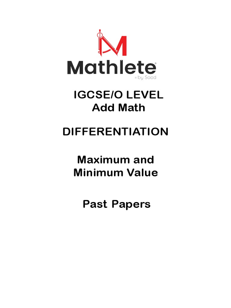 Maximum and Minimum in Differentiation | PDF | Area | Sphere