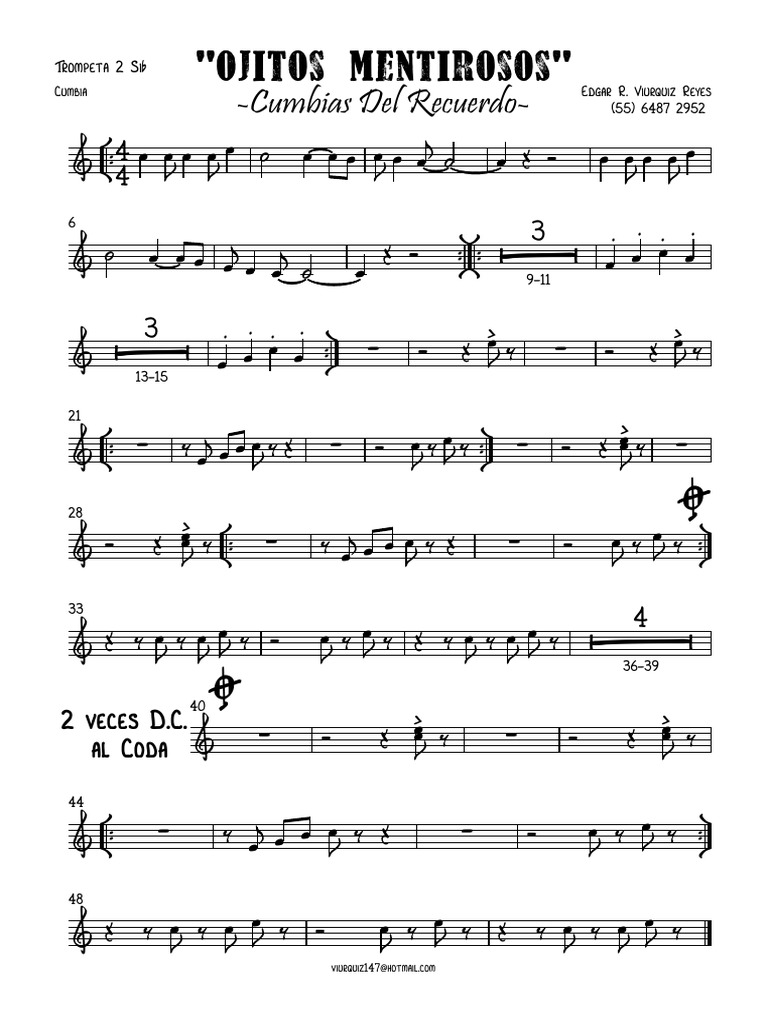 Ojitos mentirosos trompeta 2 sib pdf