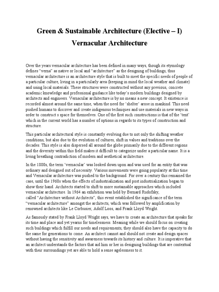 Vernacular architectur pdf architect