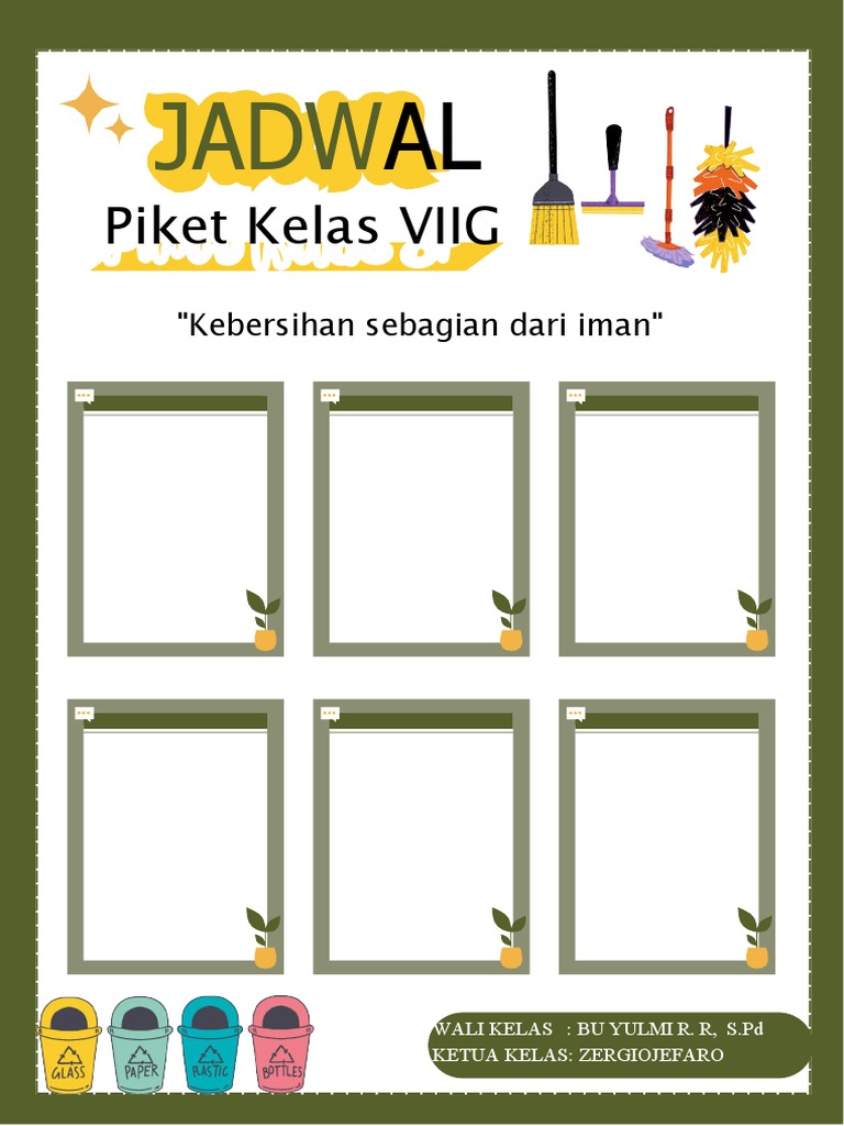 Jadwal Piket Kelas VIIG SMPN 8 | PDF