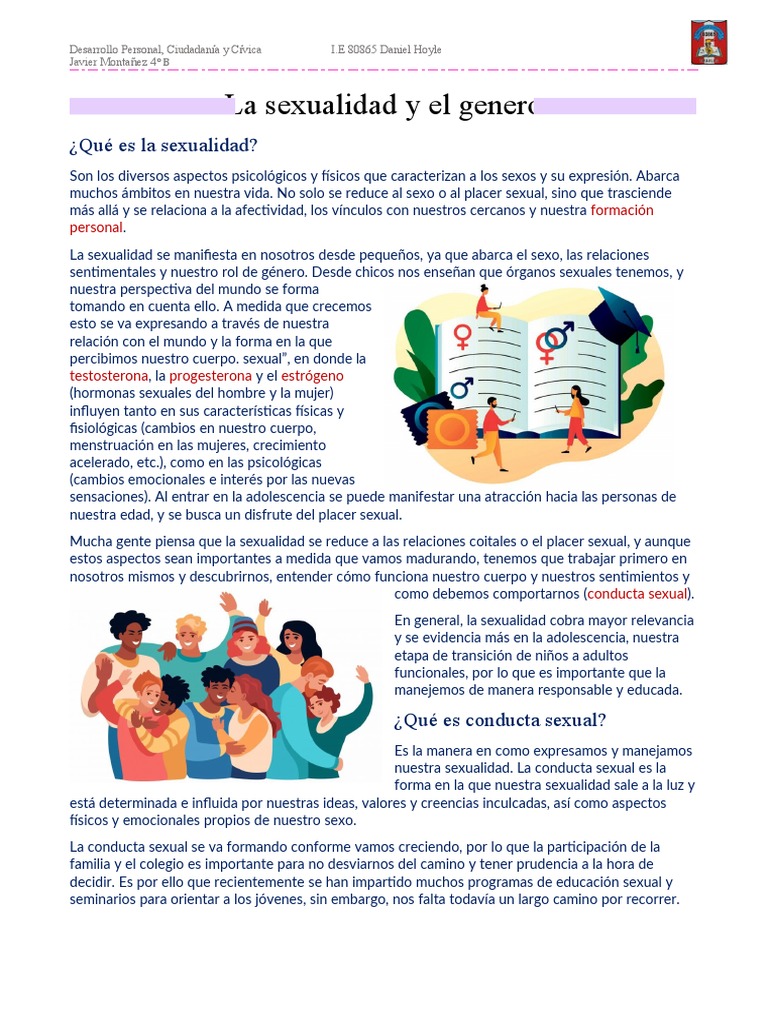 Sexualidad y Género: Aspectos Clave | PDF | La sexualidad humana | Hombre