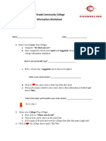 11th Grade CC Information Worksheet SPED
