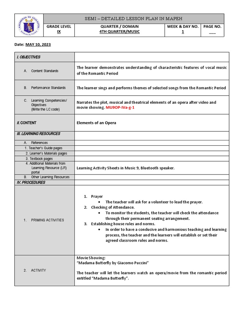 Understanding Opera Elements and Roles | PDF