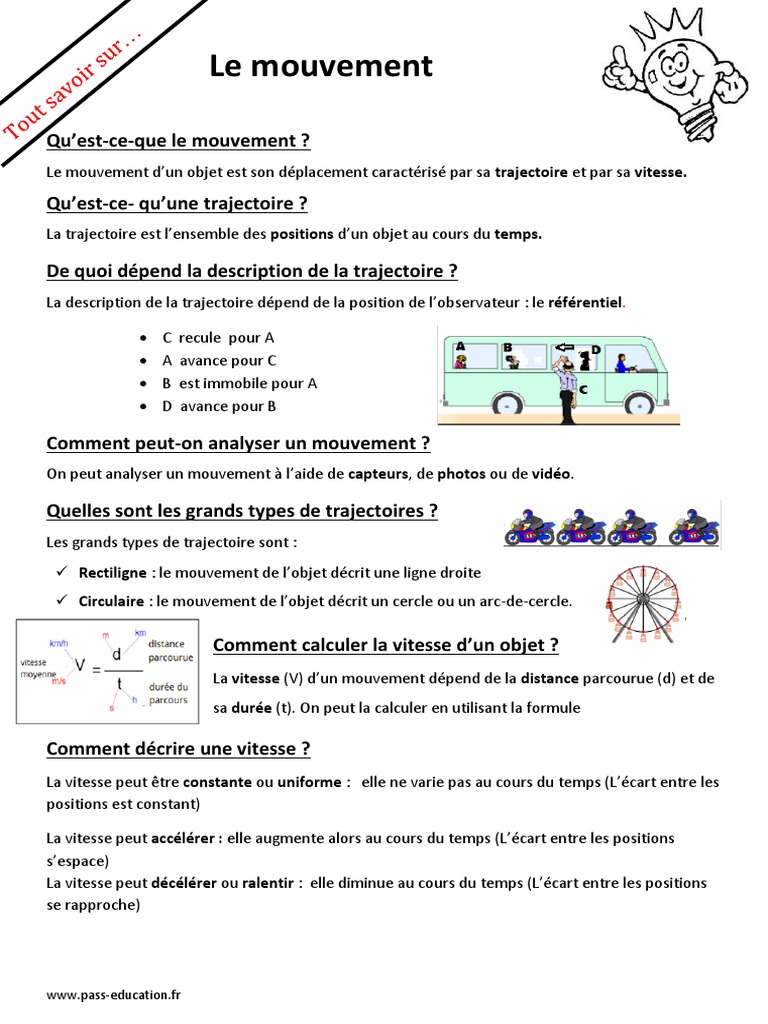 Types de trajectoires et mouvements | PDF