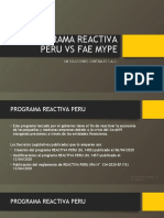 Programa Reactiva Peru Vs Fae Mype