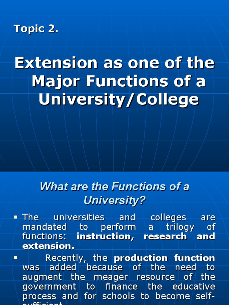 Topic 2 extension as a function of suc pdf information