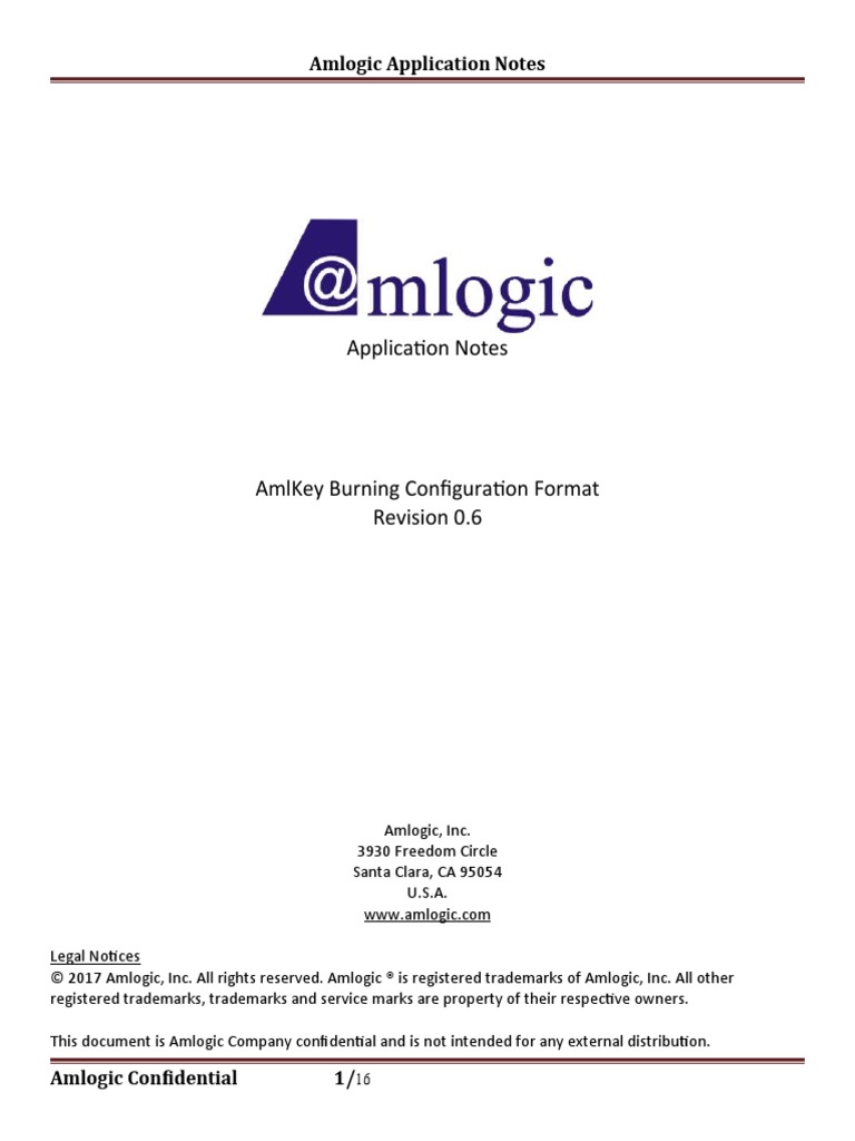AmlKey Burning Configuration Format | PDF | Computer File | Library ...