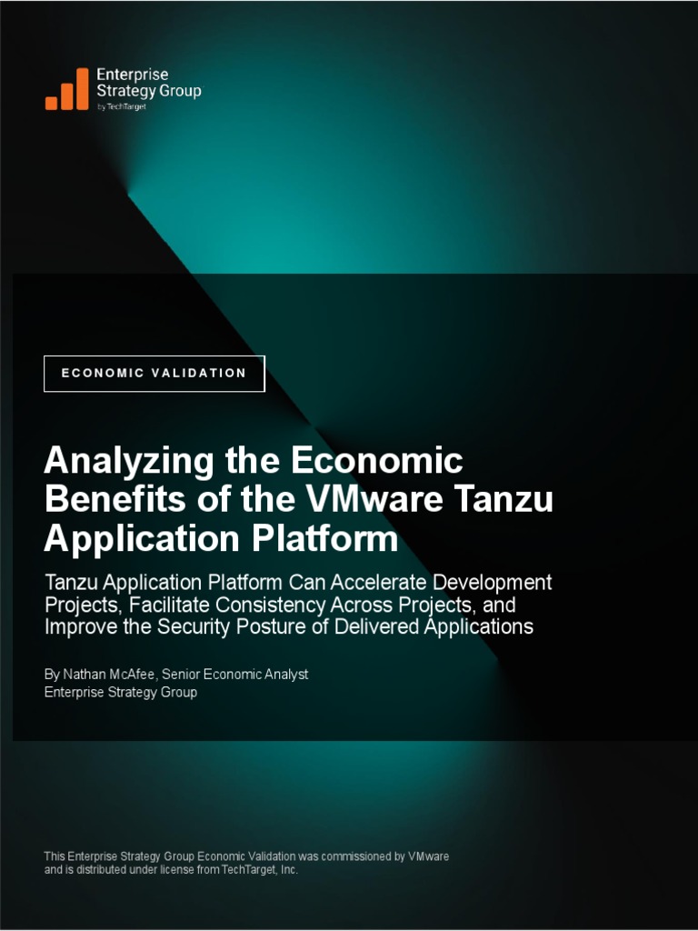 Economic Benefits of VMware Tanzu | PDF | Software Development | Trademark