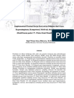 Implementasi Prestasi Kerja Karyawan Ditinjau Dari Gaya Kepemimpinan, Kompetensi, Motivasi, Dan Kompensasi (Studi Kasus Pada CV. Putra Semi Mandiri Nganjuk)