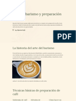 Arte de Barismo y Preparacion de Cafe