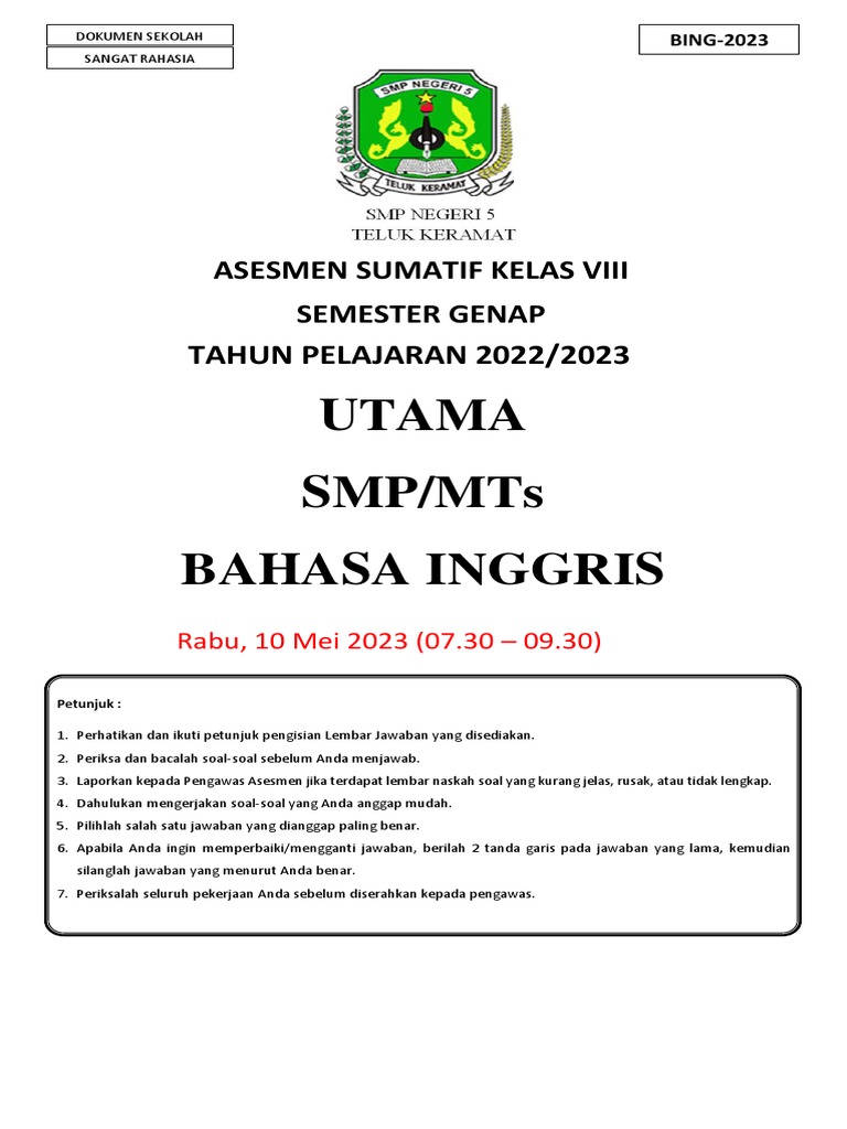 Bahasa Inggris Kelas 8 Smp 5 Telker Pdf Toilet Bathroom