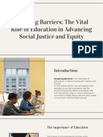 Breaking Barriers The Vital Role of Education in Advancing Social Justice and Equity