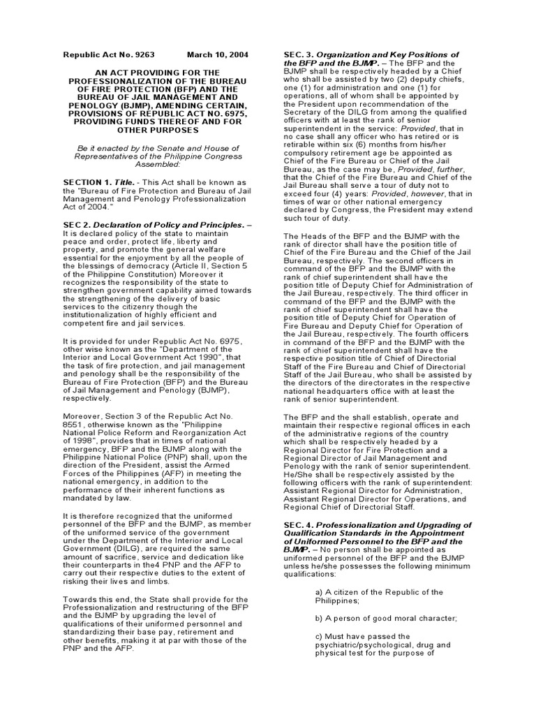 Ra-9263 CLJ 211 | PDF | Inspector | United States House Of Representatives