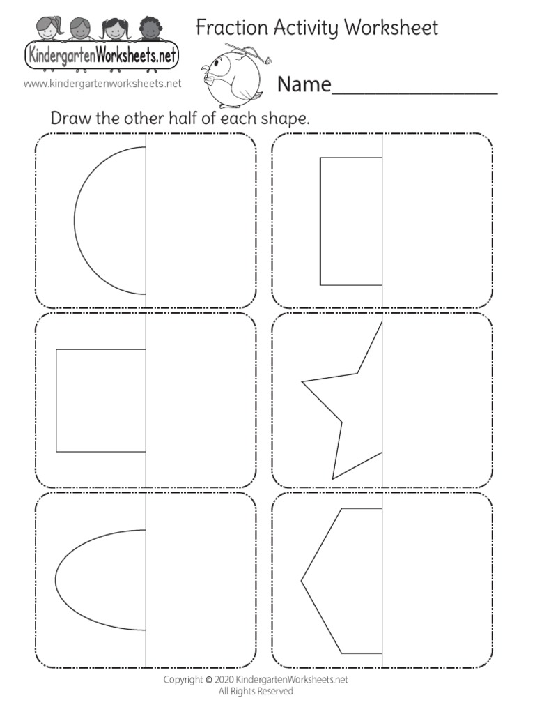 Free Printable Fraction Worksheet PDF