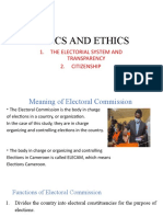 CIVICS AND ETHICS - Electoral Commision and Citizenship