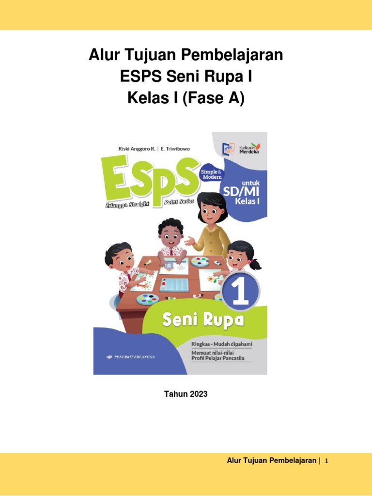 Alur Tujuan Pembelajaran Seni Rupa Kelas 1 | PDF