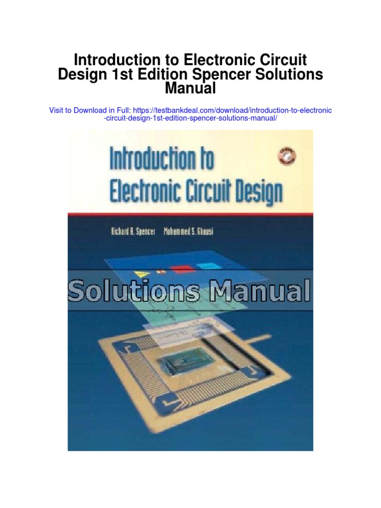 Introduction To Electronic Circuit Design 1st Edition Spencer Solutions