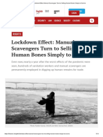 Lockdown Effect - Manual Scavengers Turn To Selling Human Bones Simply To Survive