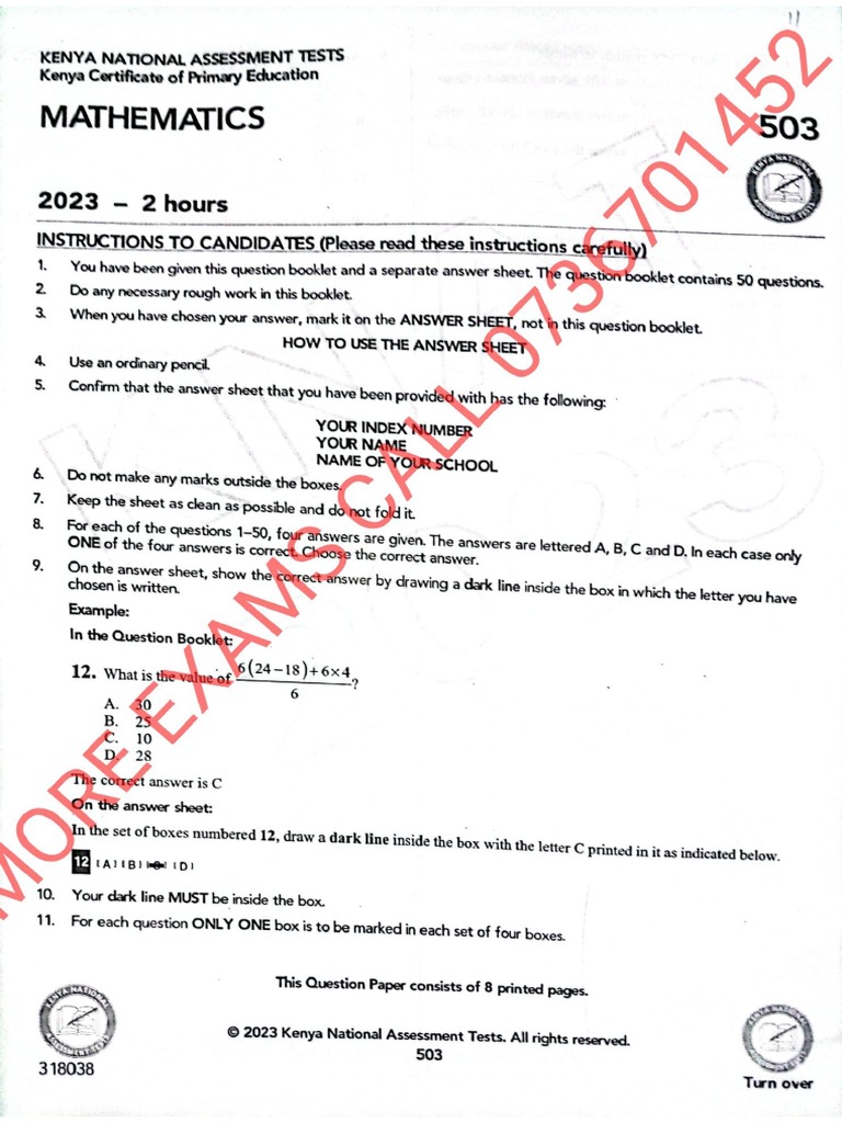 Knat 007, Maths | PDF