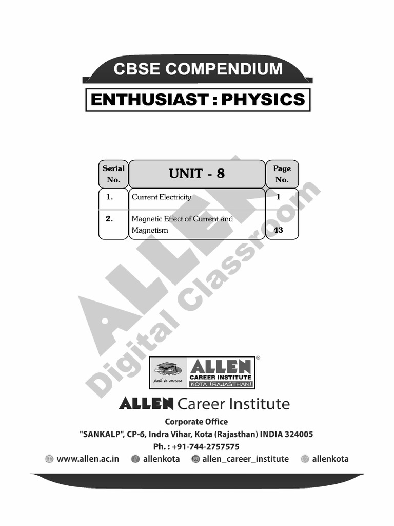 Magnetic Effects of Current and Magnetism | PDF