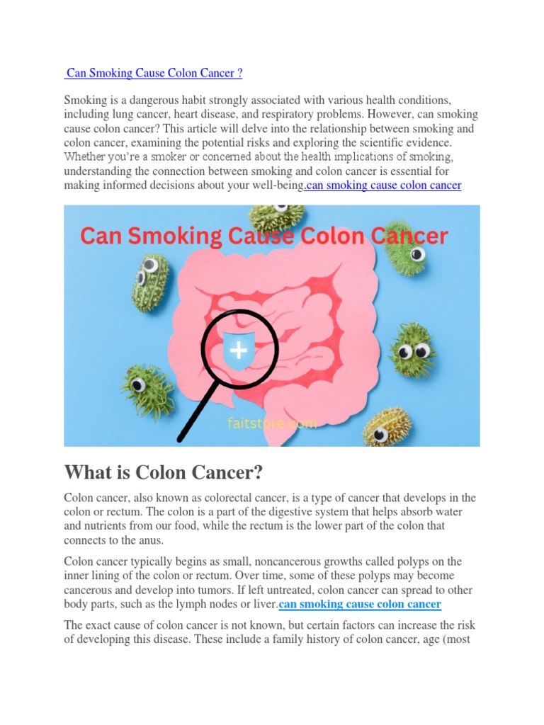 Can Smoking Cause Colon Cancer PDF