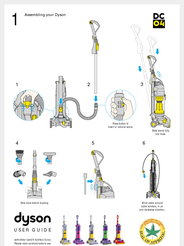 Assembling Your Dyson User Guide PDF Allergen Allergy