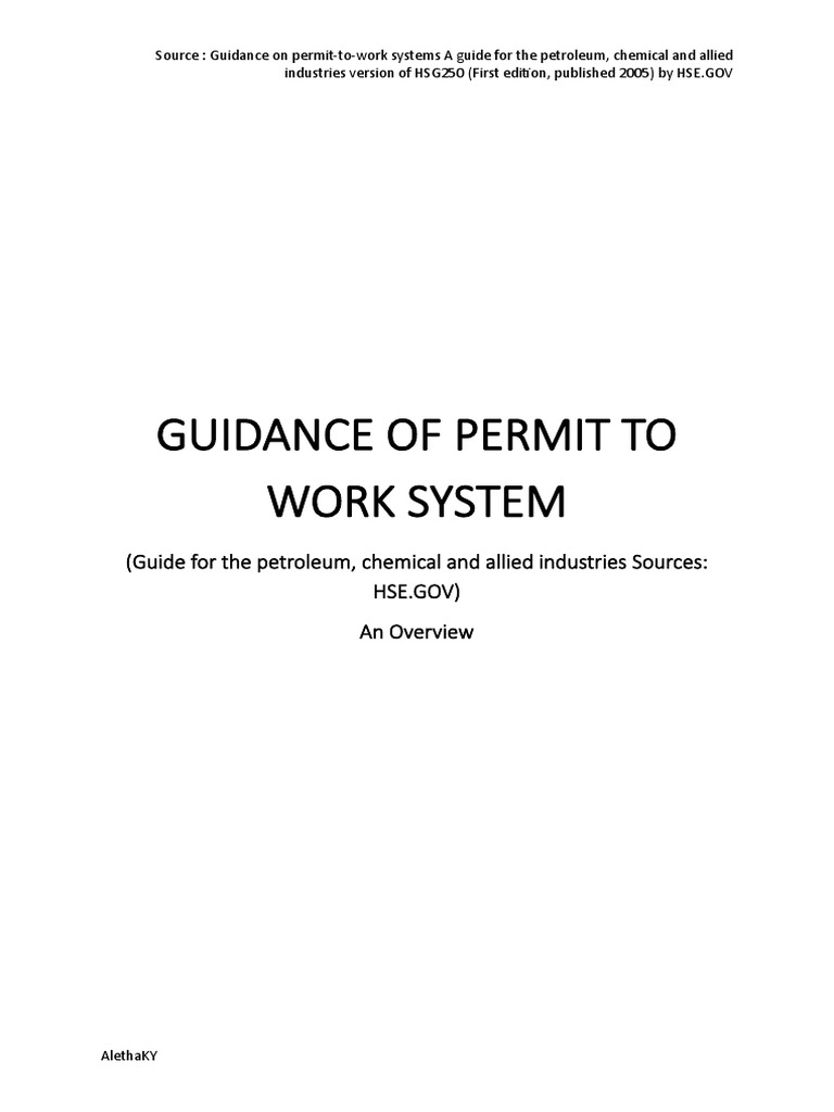 Panduan Sistem Izin Kerja HSG250 | PDF