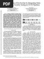 Implementation of DevSecOps by Integrating Static and Dynamic Security Testing in CI CD Pipelines