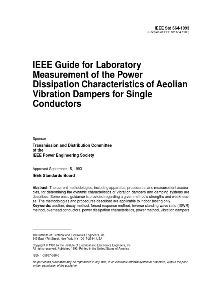 IEEE Guide For Laboratory Measurement of The Power Dissipation ...