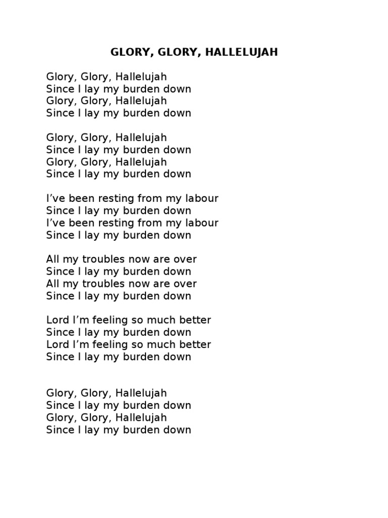 Glory, Glory, Hallelujah PDF