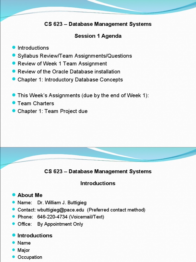DBMS Session 1 Notes | PDF